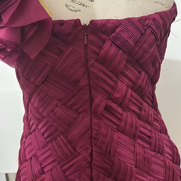 Mikael Aghal Silk One Shoulder Cocktail Dress - Picture 13 of 14